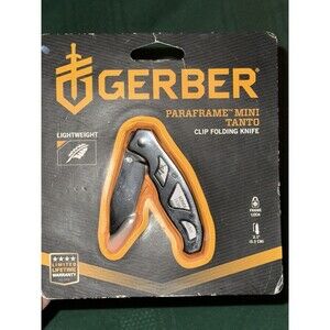 Gerber Paraframe Mini Tanto Clip Folding Knife Black Blade Stainless 31-001729